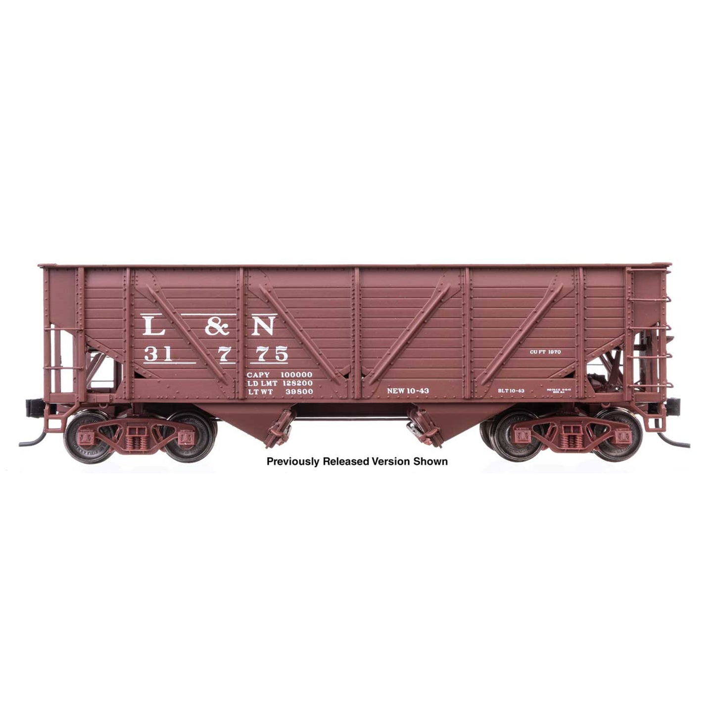 [PREORDER] WalthersProto 920-105919 34' Steel-Sheathed War Emergency Hopper, Louisville & Nashville #31740