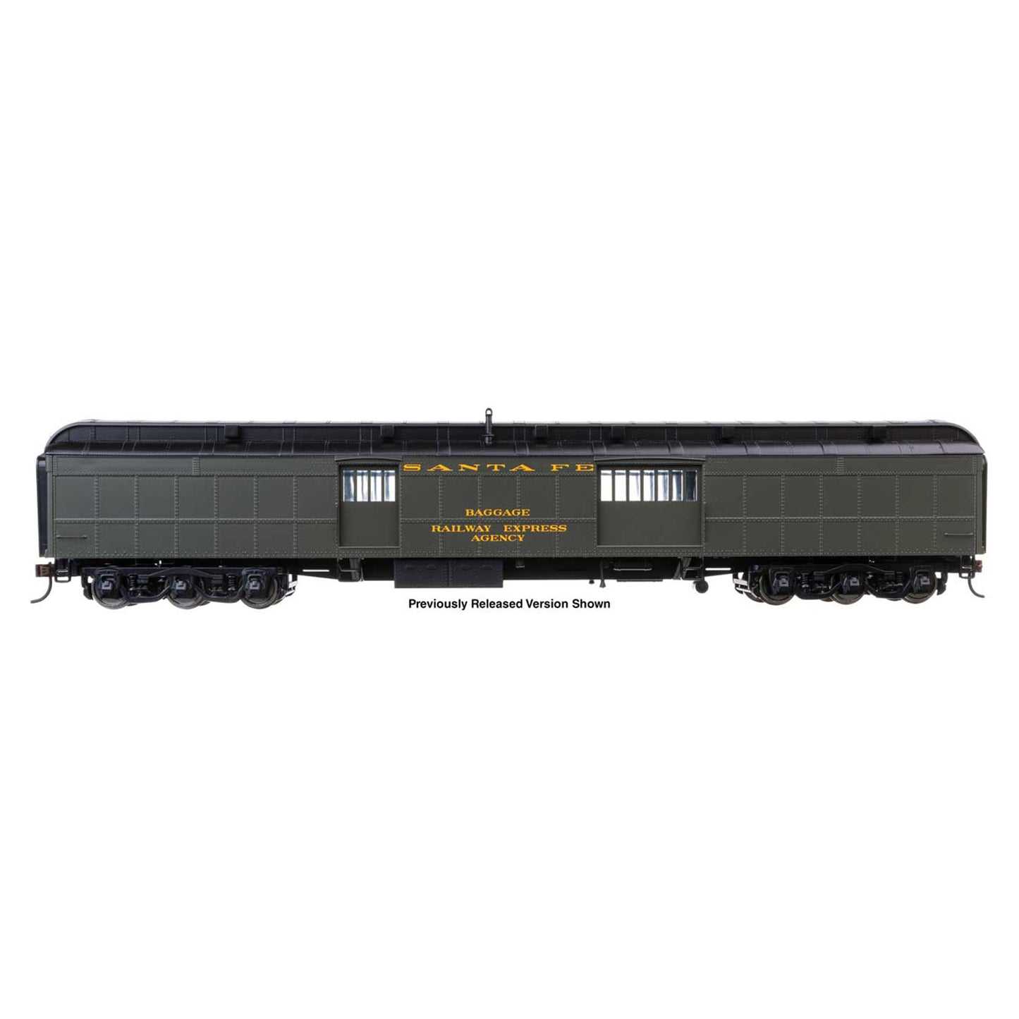 [PREORDER] WalthersProto 920-17521 70' Heavyweight Baggage Car, Santa Fe #1865