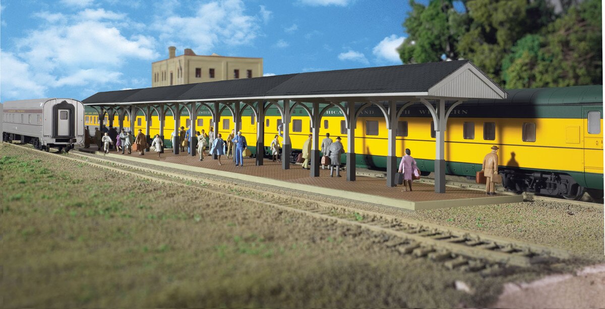 Walthers Cornerstone 933-3188 HO Wood Station Shed & Platform Kit