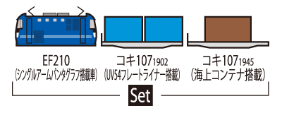 Tomix 98394 N EF210 Container Train Set, JR Freight (Standard DC)