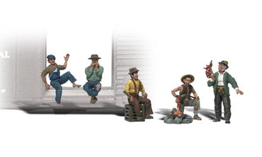 Woodland Scenics A2138 N Figures, Hobos 7pcs