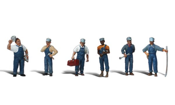 Woodland Scenics A2138 N Figures, Train Mechanics 7pcs