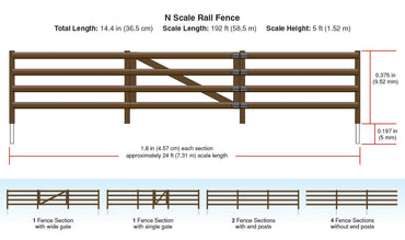 Woodland Scenics A2992 N Rail Fence