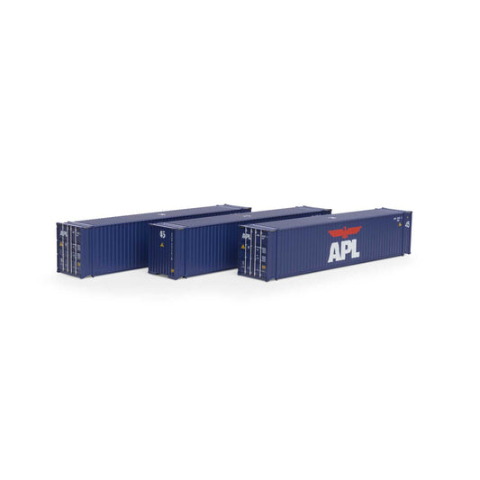 Athearn ATH28045 HO 45' Container, American President Lines APL 3pk