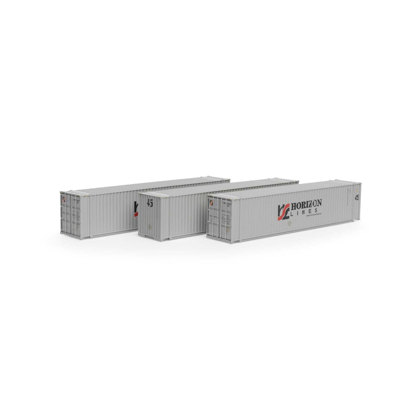 Athearn ATH28047 HO 45' Container, Horizon Lines 3pk