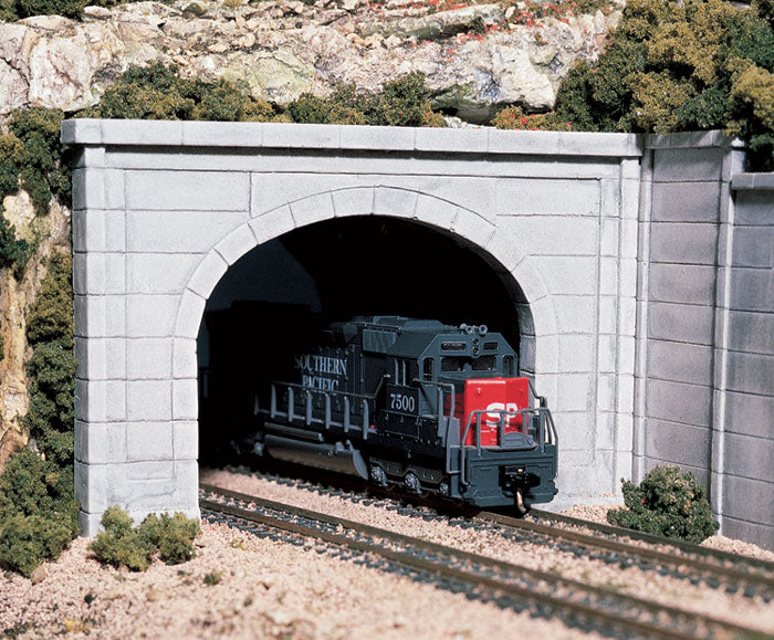 Woodland Scenics C1156 N Tunnel Portals, Concrete Double Track 2pcs