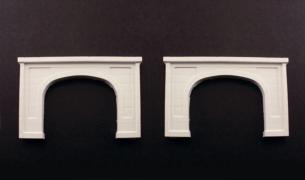 Woodland Scenics C1156 N Tunnel Portals, Concrete Double Track 2pcs
