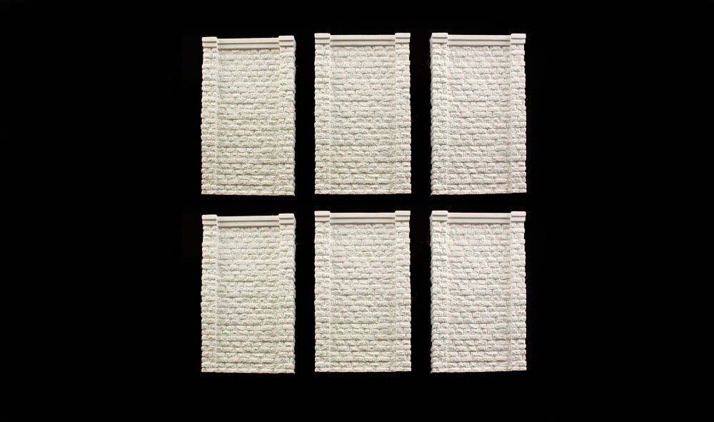 Woodland Scenics C1159 N Retaining Walls, Cut Stone 6pcs