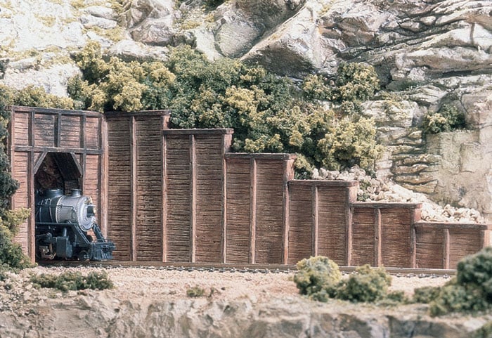 Woodland Scenics C1160 N Retaining Walls, Timber 6pcs