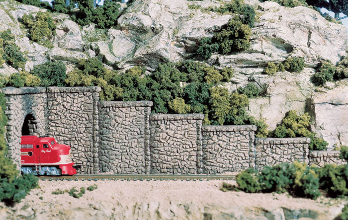 Woodland Scenics C1161 N Retaining Walls, Random Stone 6pcs