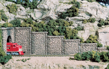 Woodland Scenics C1161 N Retaining Walls, Random Stone 6pcs