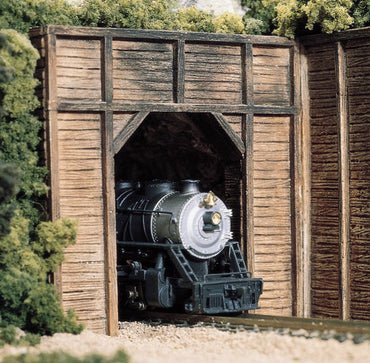Woodland Scenics C1254 HO Tunnel Portal, Timber Single Track 1pc