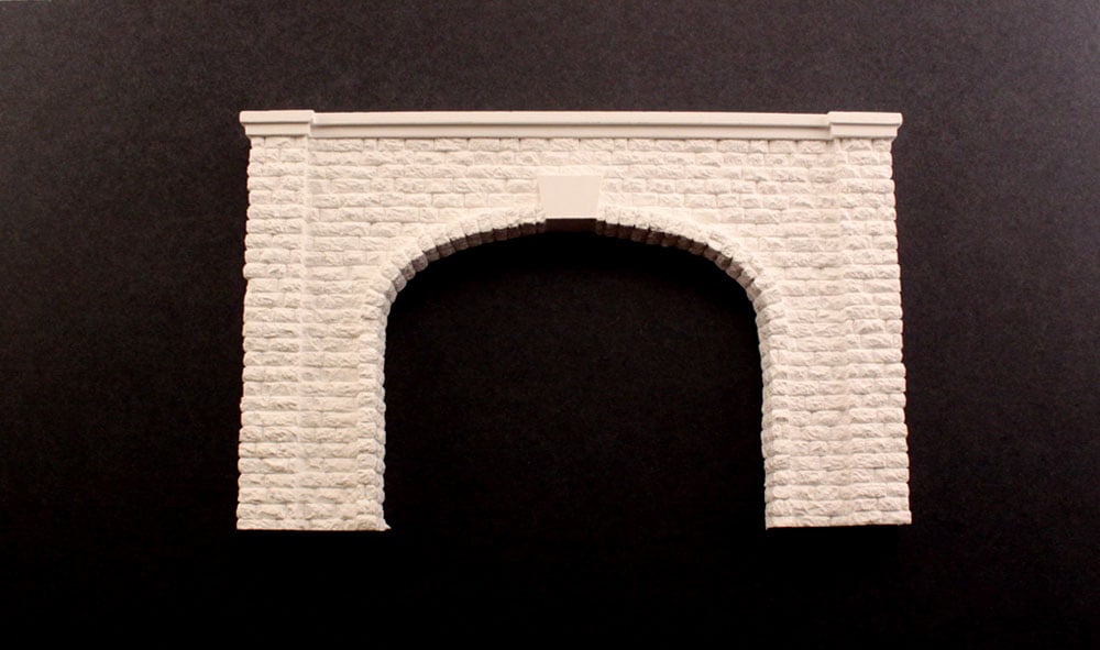 Woodland Scenics C1257 HO Tunnel Portal, Cut Stone Double Track 1pc
