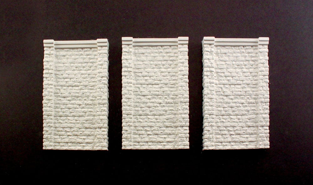 Woodland Scenics C1259 HO Retaining Walls, Cut Stone 3pcs