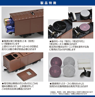 Tomix HO-789 HO Multi-Function Track Cleaning Car, Tomix 50th Anniversary Special Edition