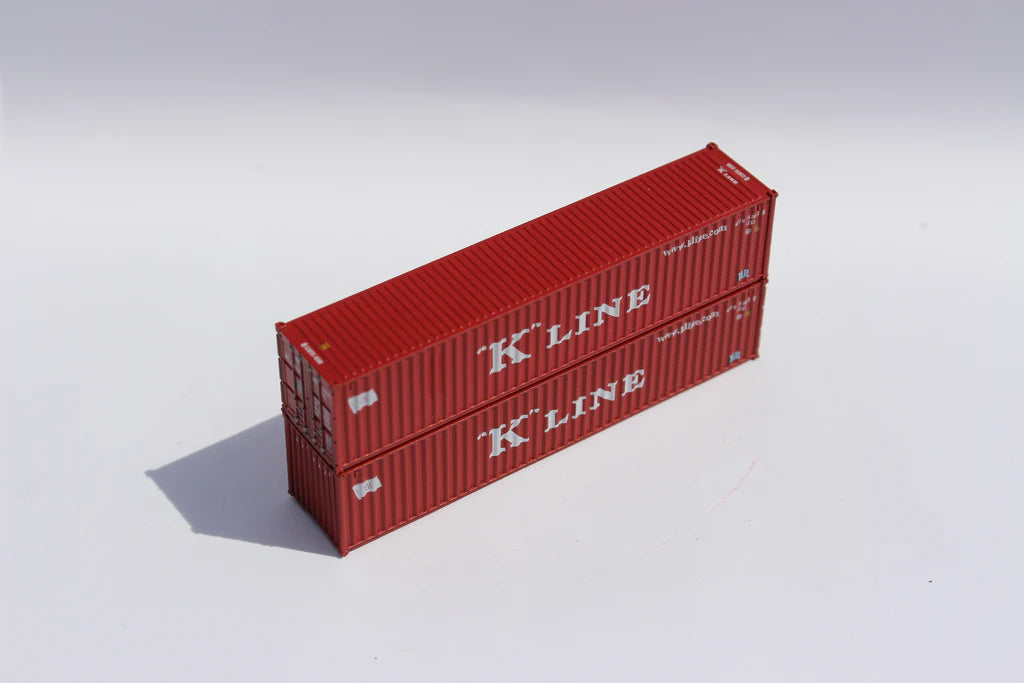 Jacksonville Terminal Company 405341 N 40' Corrugated-Side Container w/ Magnetic System, K-Line 2pk