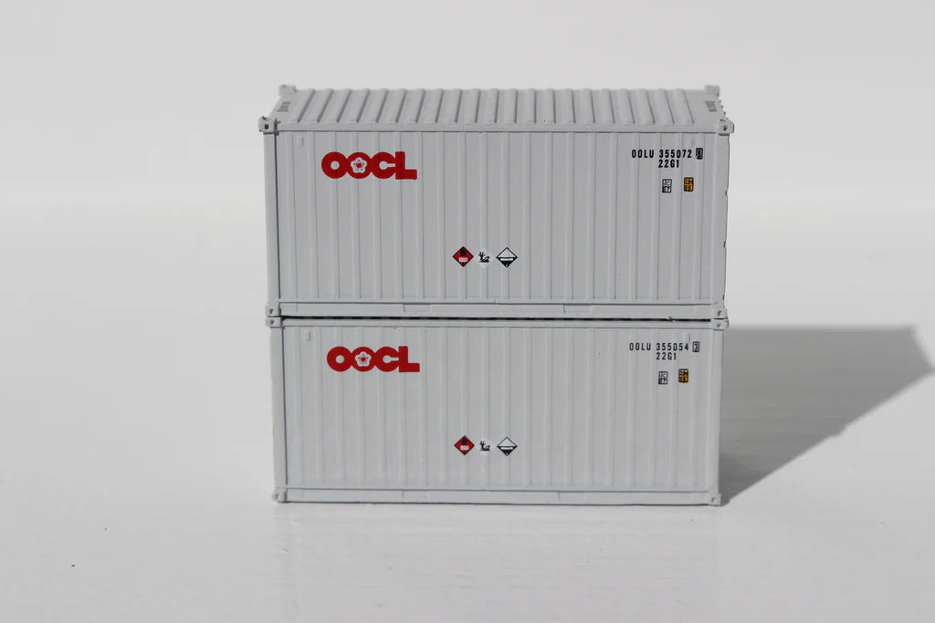 Jacksonville Terminal Company 205308 N 20' Corrugated-Side Container w/ Magnetic System, OOCL 2pk