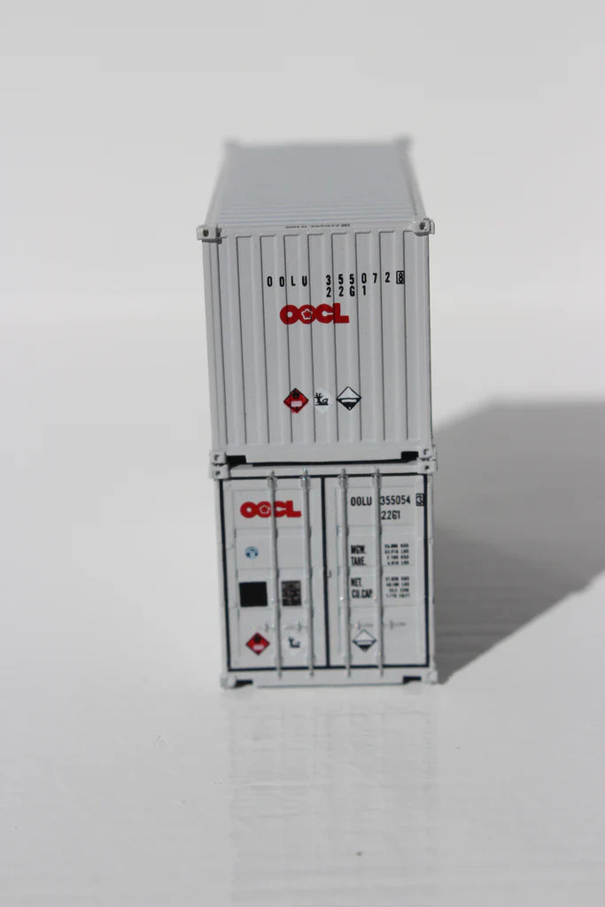 Jacksonville Terminal Company 205308 N 20' Corrugated-Side Container w/ Magnetic System, OOCL 2pk