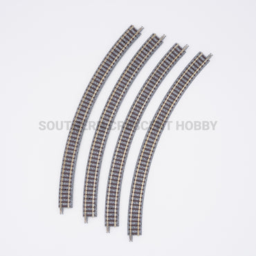 Tomix 1852 N Fine Track Curved Segment C317-45 (F) - 317mm (12-1/2") Radius 45 Degree, 4-Pack