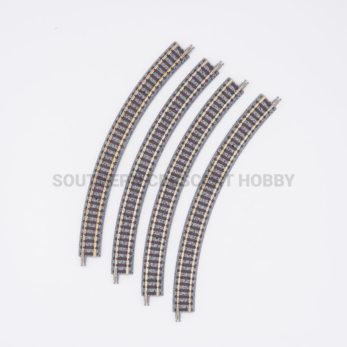 Tomix 1855 N Fine Track Curved Segment C243-45 (F) - 243mm (9-9/16") Radius 45 Degree, 4-Pack