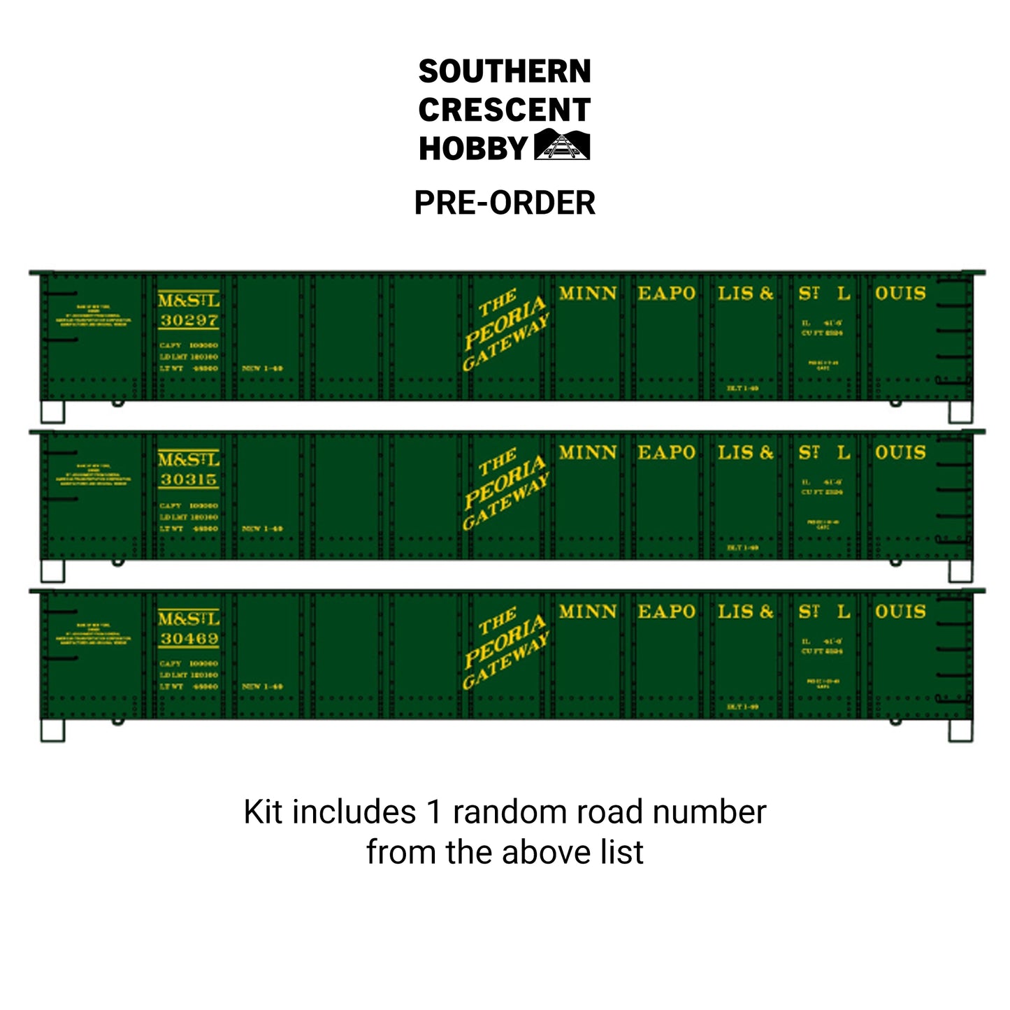 [PREORDER] Accurail 3780 HO 41' Gondola Kit, Minneapolis & St. Louis