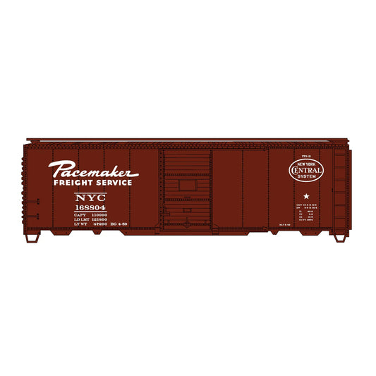 Accurail 81911 HO 40' Steel Boxcar Kit, New York Central "Pacemaker" #168804