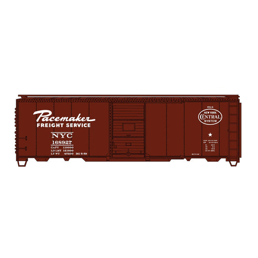 Accurail 81911 HO 40' Steel Boxcar Kit, New York Central "Pacemaker" #168927