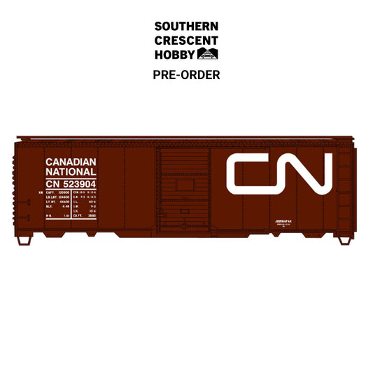 [PREORDER] Accurail 81931 HO 40' Riveted Steel Box Car Kit, Canadian National #523904 Limited Run