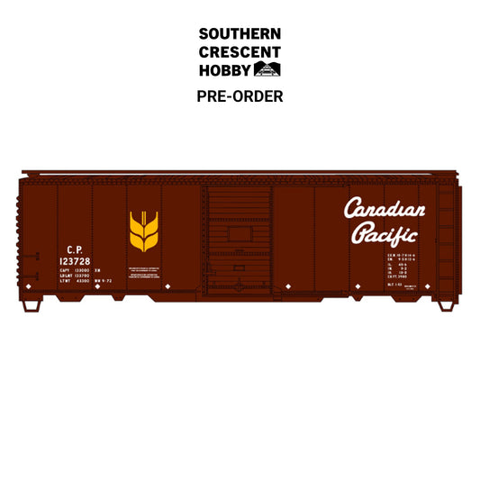 [PREORDER] Accurail 81932 HO 40' Riveted Steel Box Car Kit, Canadian Pacific #123728 Limited Run