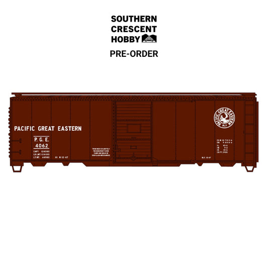 [PREORDER] Accurail 81933 HO 40' Riveted Steel Box Car Kit, Pacific Great Eastern #4062 Limited Run