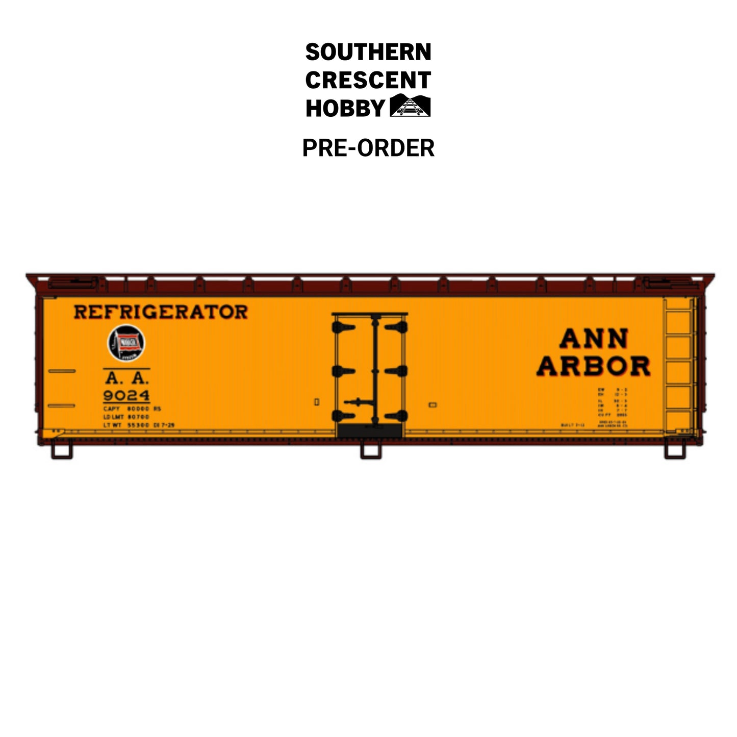 [PREORDER] Accurail 4860 HO 40' Wood Reefer Car Kit, Ann Arbor #3024