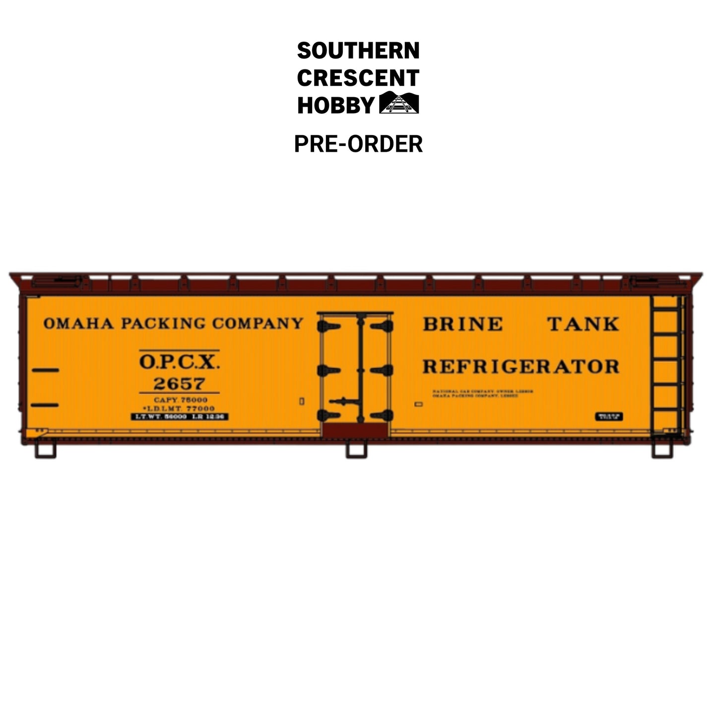 [PREORDER] Accurail 81943 HO 40' Meat Packers Wood Reefer Kit, Omaha Packing Company #2657