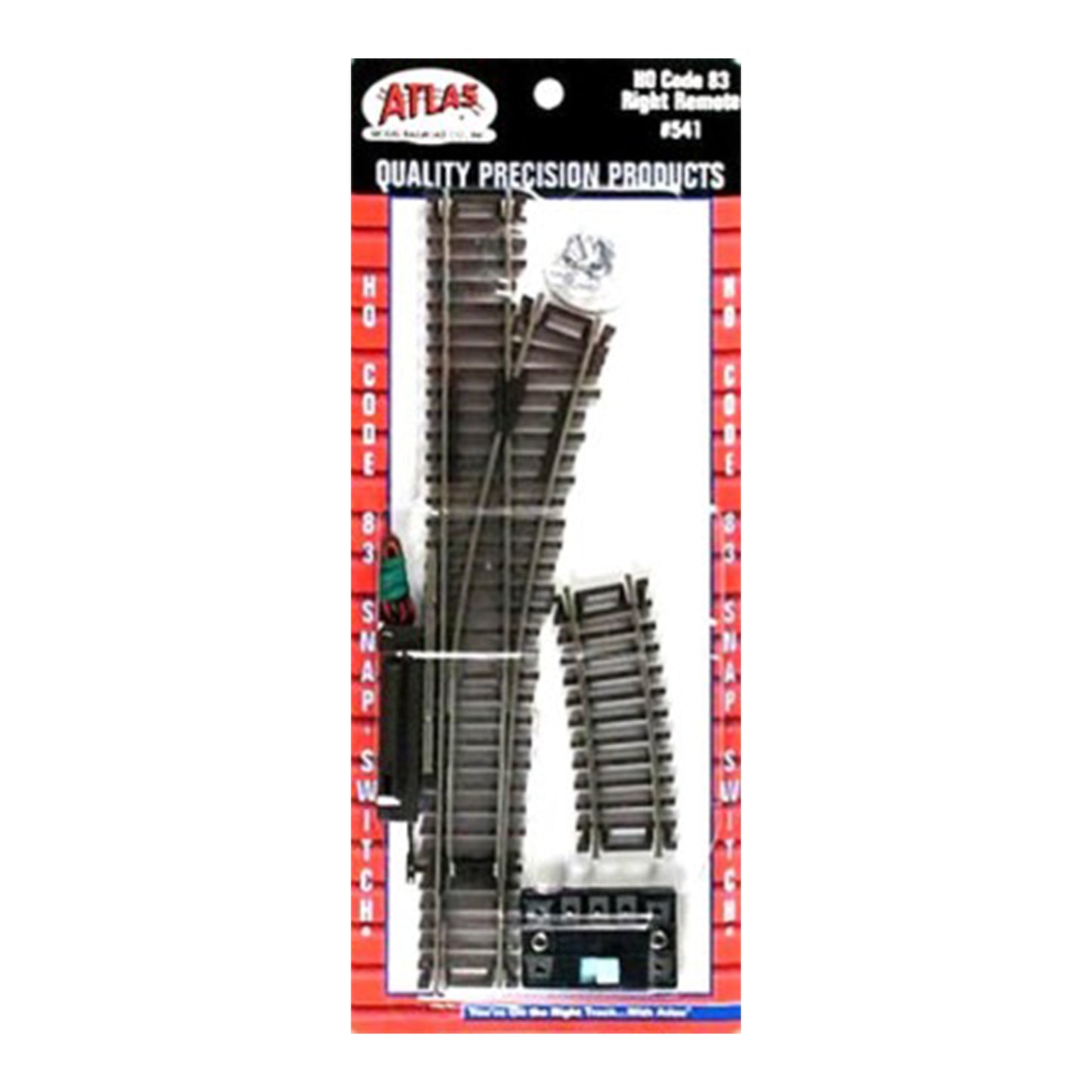 Atlas HO 541 Snap-Track Right Remote Snap-Switch, Code 83 Nickel Silver