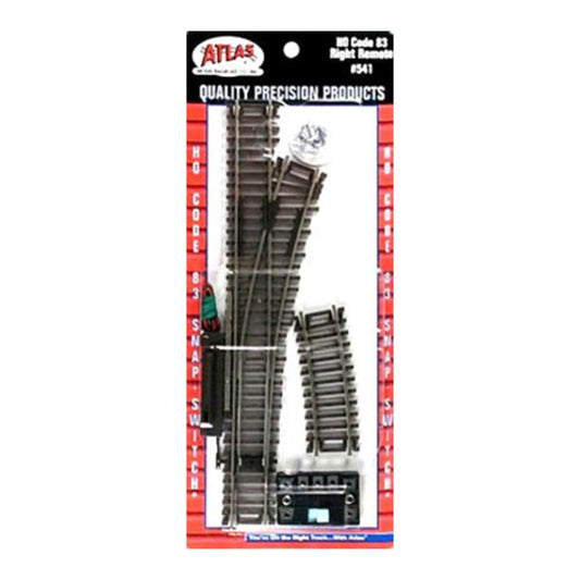Atlas HO 541 Snap-Track Right Remote Snap-Switch, Code 83 Nickel Silver