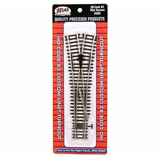 Atlas HO 560 Custom Line Wye Turnout, Code 83 Nickel Silver