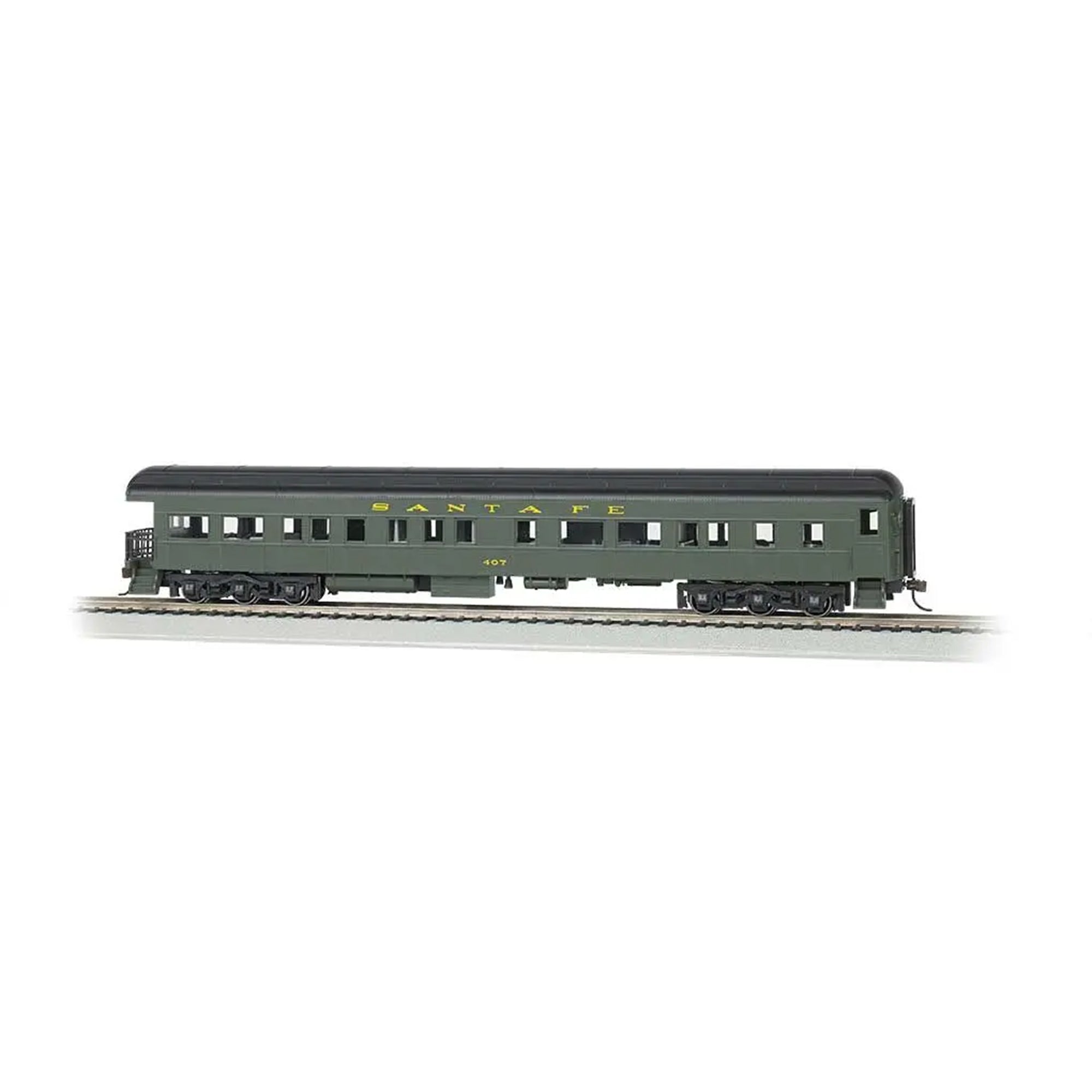 Bachmann 13801 HO 72' Heavyweight Observation Car (Lighted), Santa Fe ...