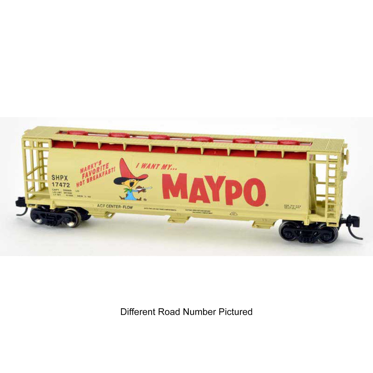 Bowser 38147 N Cylindrical Hopper Car, Maypo #17480