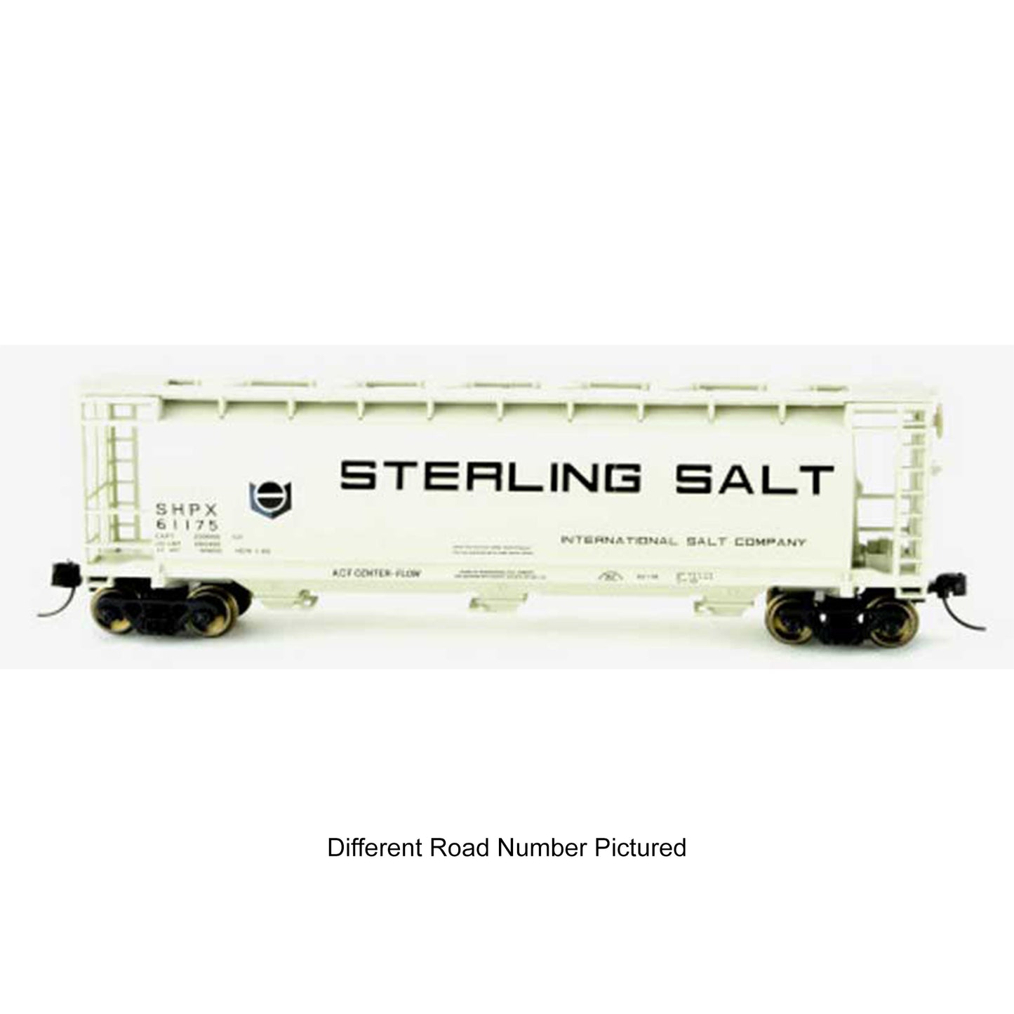 Bowser 38163 N Cylindrical Hopper Car, Sterling Salt #61186
