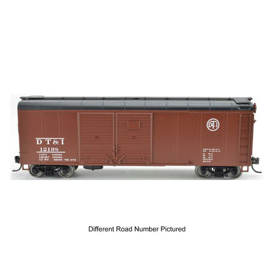 Bowser 43309 HO X31 4-Door Round Flush Roof Box Car, Detroit Toledo & Ironton #12243