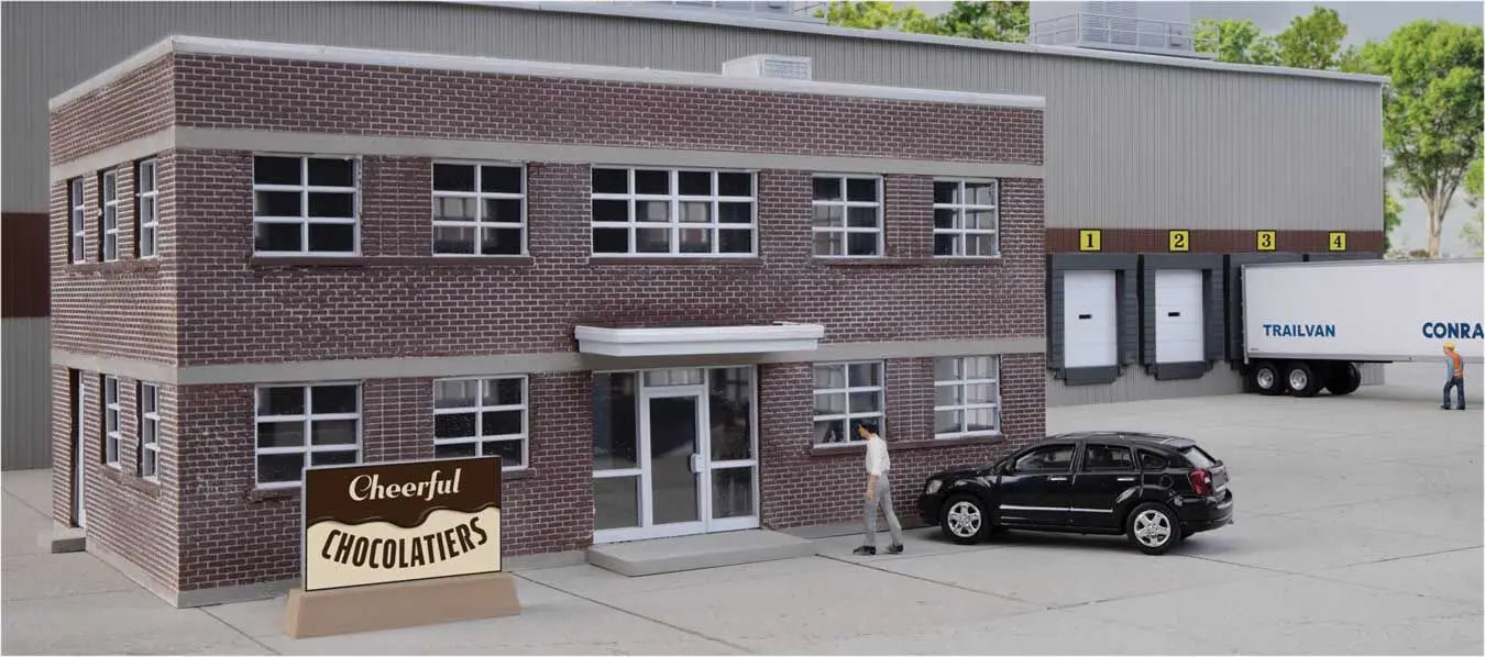 Walthers Cornerstone 933-4166 HO Chocolate Factory Kit