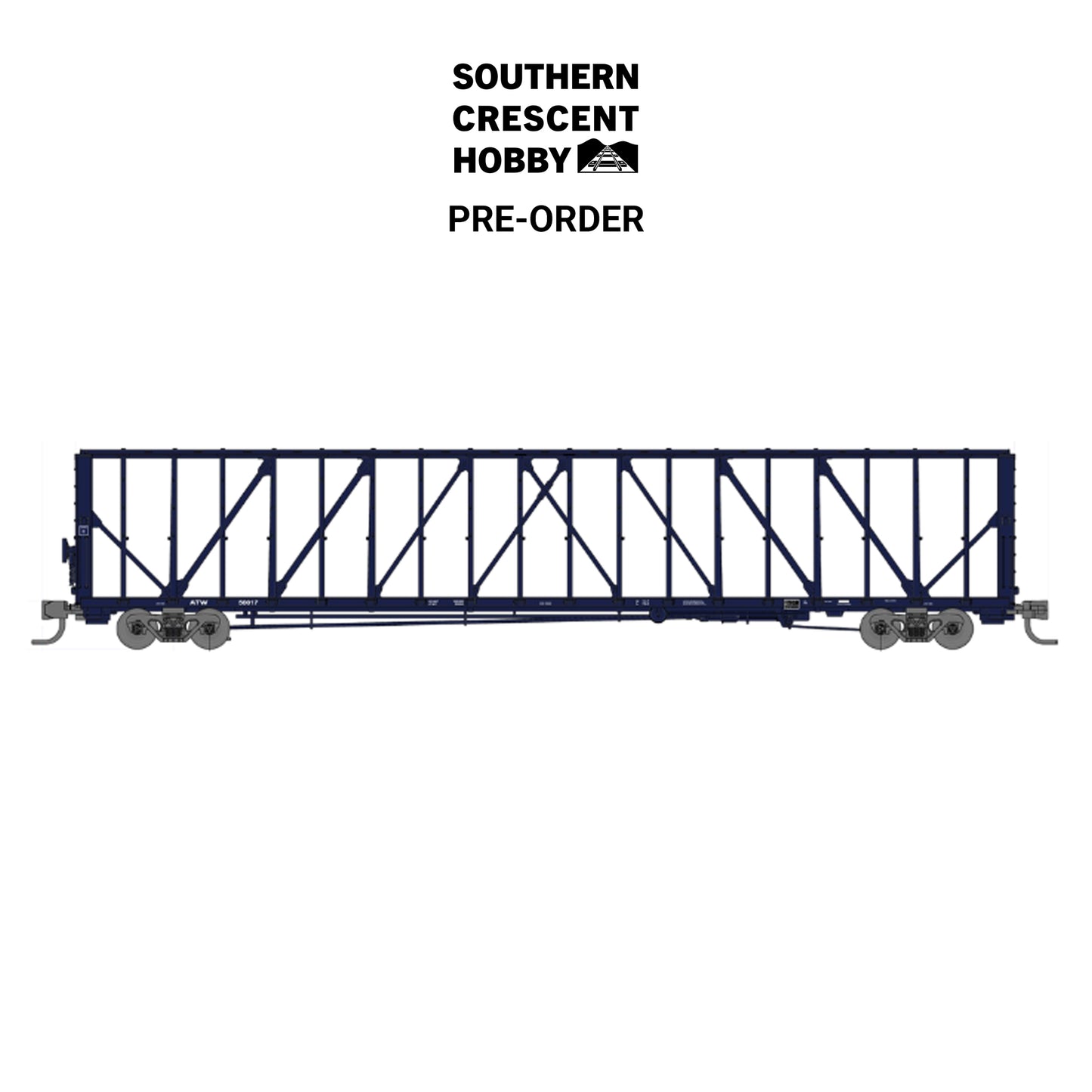 [PREORDER] Jackson Railcar 601014 N 73' Centerbeam Flatcar, Atlantic and Western (ATW) 50021