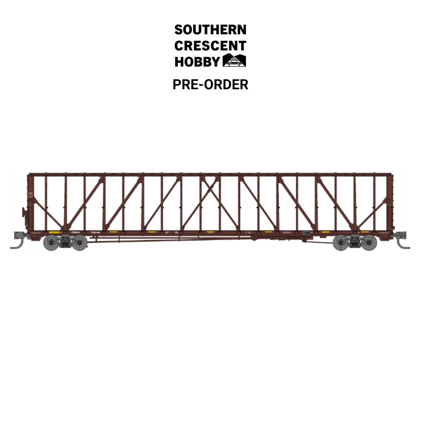 [PREORDER] Jackson Railcar 601023 N 73' Centerbeam Flatcar, First Union Rail (FURX) 738217