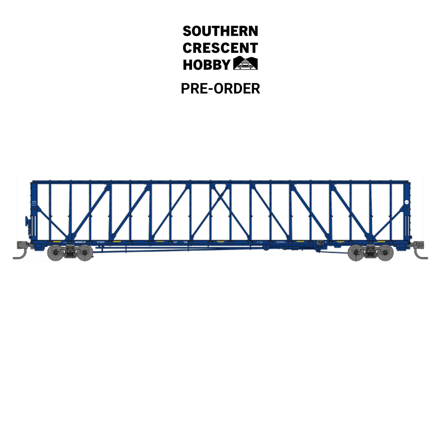 [PREORDER] Jackson Railcar 601025 N 73' Centerbeam Flatcar, Midwest Railcar Corporation (MWCX) 17321