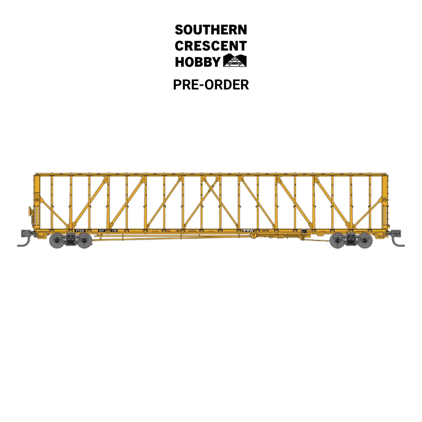 [PREORDER] Jackson Railcar 601043 N 73' Centerbeam Flatcar, Trailer Train (TTZX) 857379