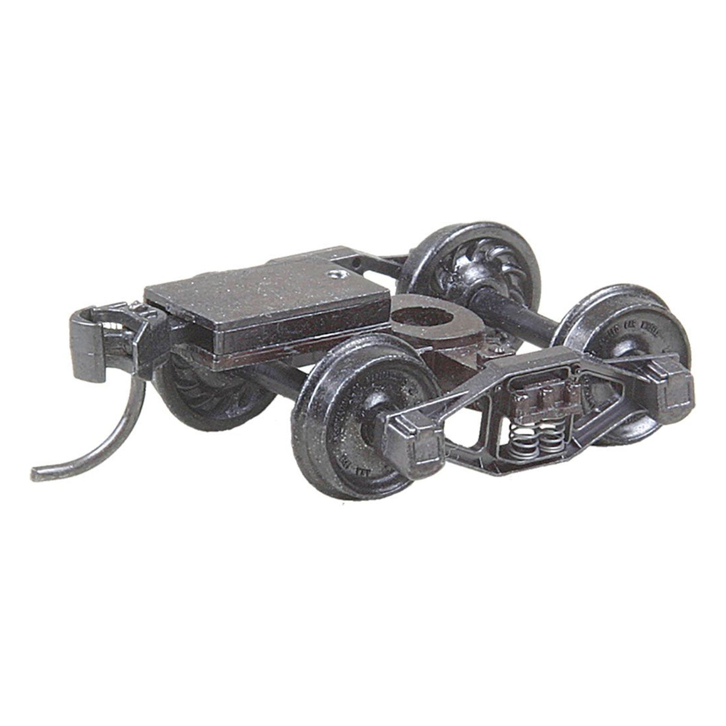 Kadee #512 HO Bettendorf T-Section Trucks with Ready-to-Mount Couplers, 33" Ribbed Back Wheels - Metal Fully Sprung, 1 Pair