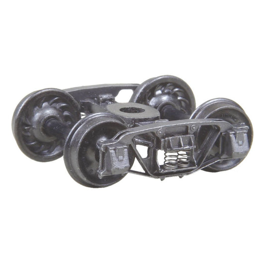 Kadee #553 HO Andrews (1898) Self Centering Trucks with 33" Ribbed Back Wheels - Metal Fully Sprung, 1 Pair