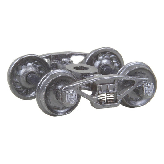 Kadee #557 HO Pennsylvania 2D-F8 50-Ton Self Centering Trucks with 33" Ribbed Back Wheels - Metal Fully Sprung, 1 Pair