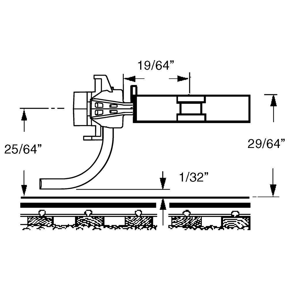 Kadee #119-25 HO Scale Bulk Pack - 25 pair #119 SE Shelf Whisker® Metal Coupler - Medium (9/32") Centerset Shank