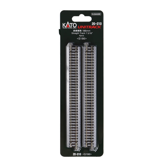 Kato 20-010 N Unitrack Straight Track 186mm (7-5/16"), 4pc