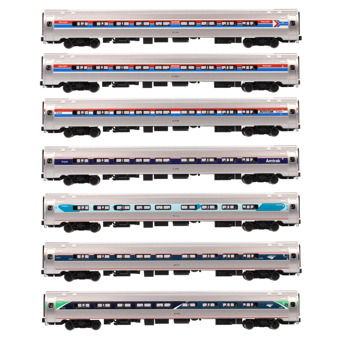 Kato 106-105 N Amfleet I Coach 7 Car Set All Phases (Limited Edition)